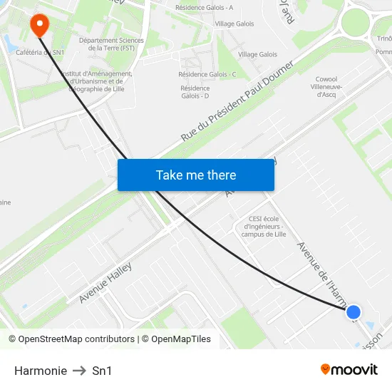 Harmonie to Sn1 map