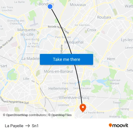 La Payelle to Sn1 map
