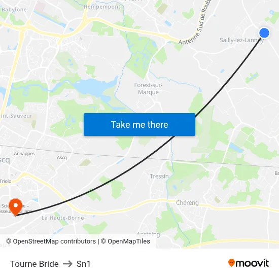 Tourne Bride to Sn1 map