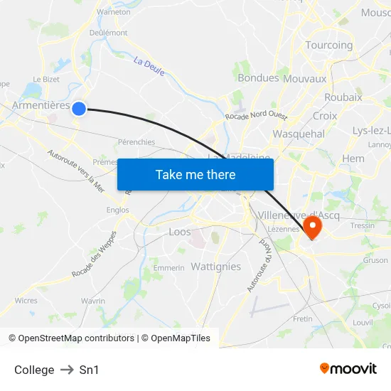 College to Sn1 map