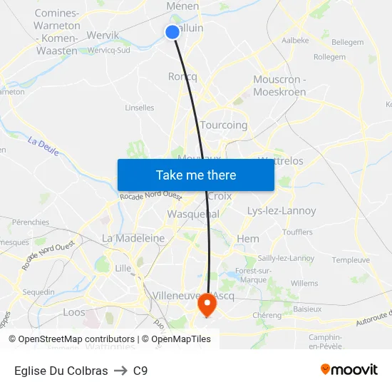 Eglise Du Colbras to C9 map
