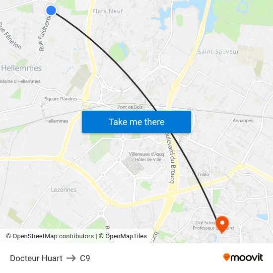 Docteur Huart to C9 map