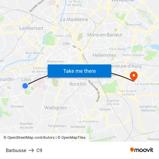 Barbusse to C9 map