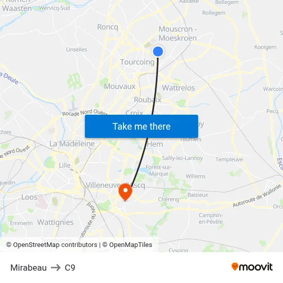 Mirabeau to C9 map
