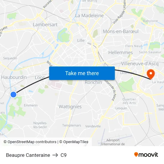 Beaupre Canteraine to C9 map