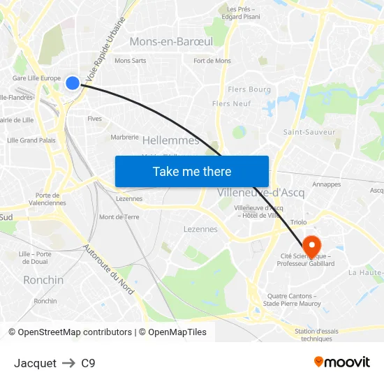 Jacquet to C9 map
