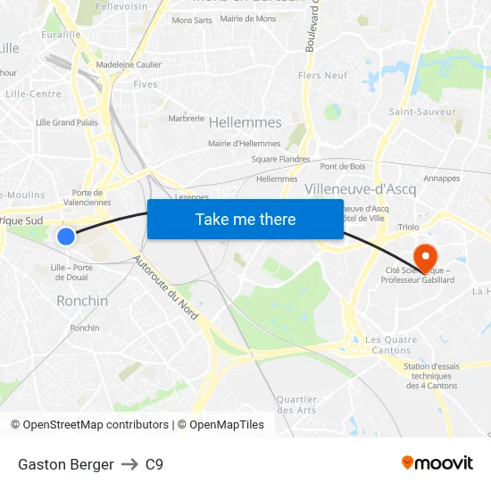 Gaston Berger to C9 map