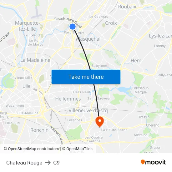 Chateau Rouge to C9 map