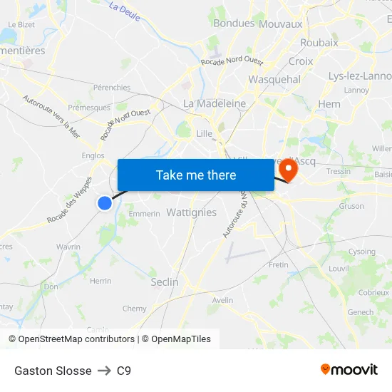 Gaston Slosse to C9 map
