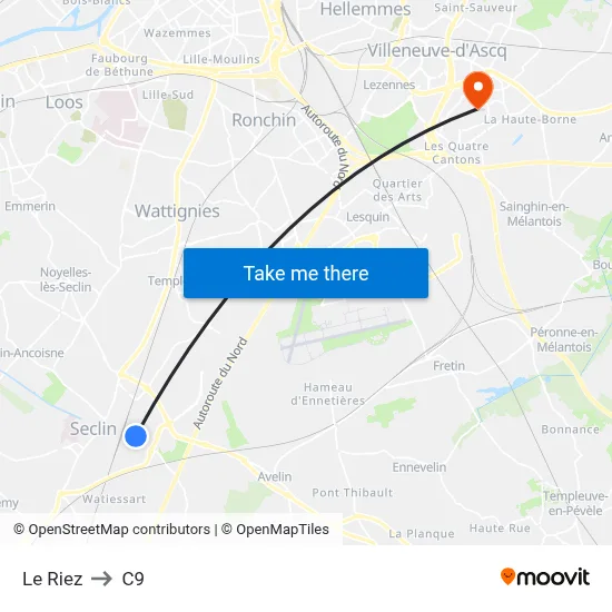 Le Riez to C9 map
