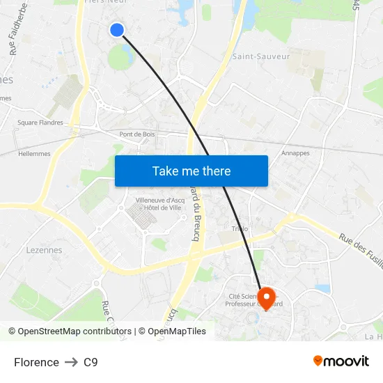 Florence to C9 map