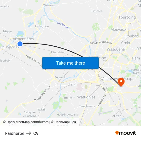 Faidherbe to C9 map