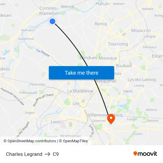 Charles Legrand to C9 map
