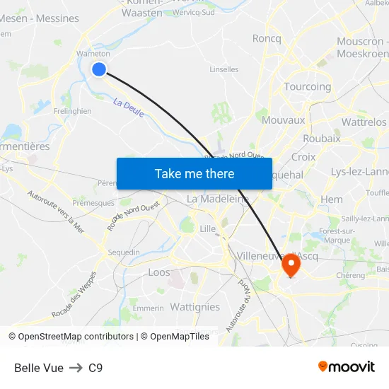 Belle Vue to C9 map