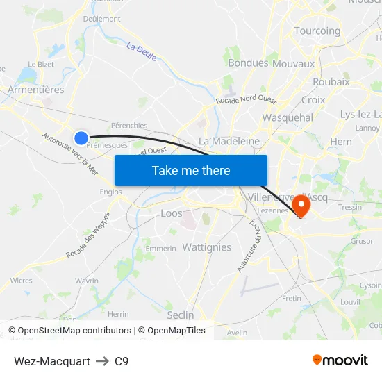 Wez-Macquart to C9 map