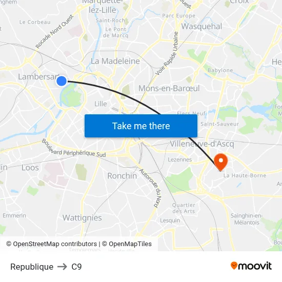 Republique to C9 map