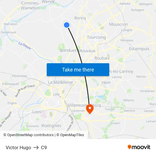 Victor Hugo to C9 map
