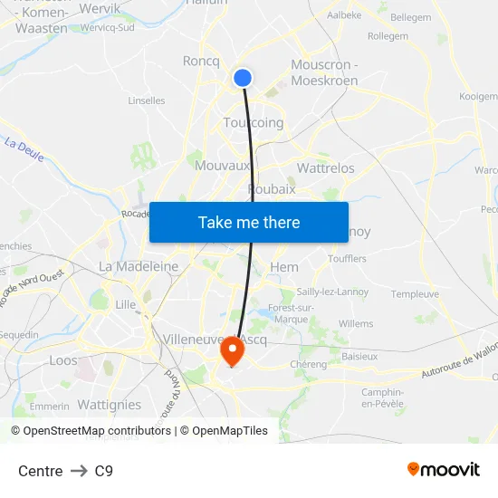 Centre to C9 map