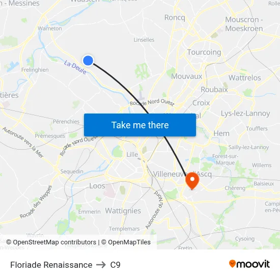 Floriade Renaissance to C9 map