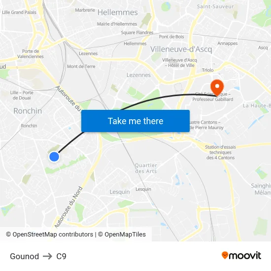 Gounod to C9 map