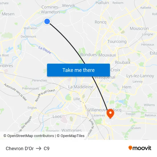 Chevron D'Or to C9 map