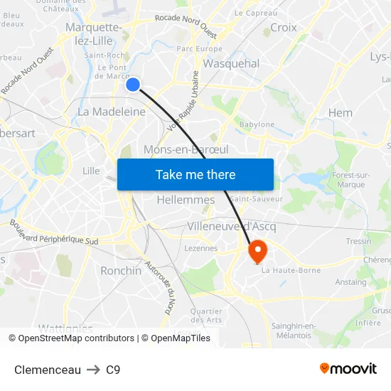 Clemenceau to C9 map