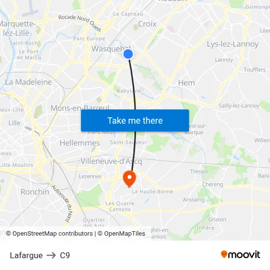 Lafargue to C9 map