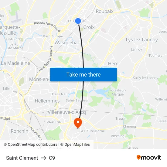 Saint Clement to C9 map