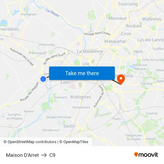Maison D'Arret to C9 map