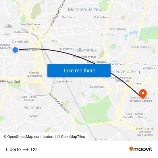 Liberté to C9 map