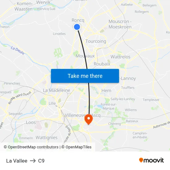 La Vallee to C9 map