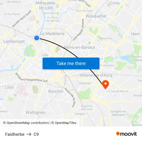 Faidherbe to C9 map