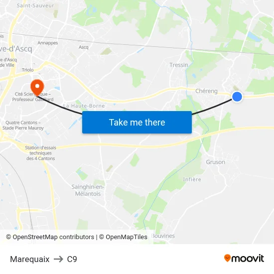 Marequaix to C9 map