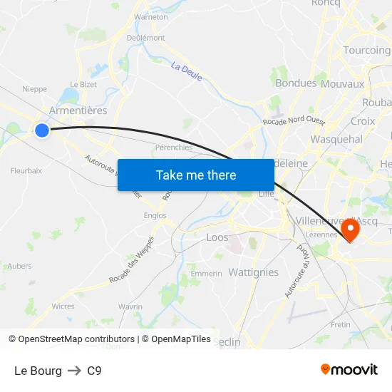 Le Bourg to C9 map