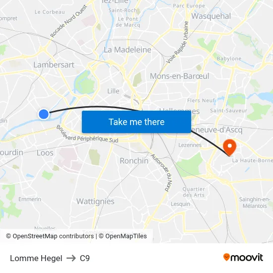 Lomme Hegel to C9 map