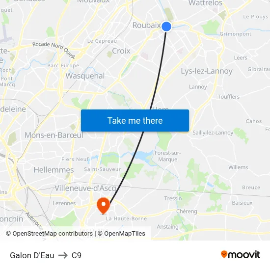 Galon D'Eau to C9 map