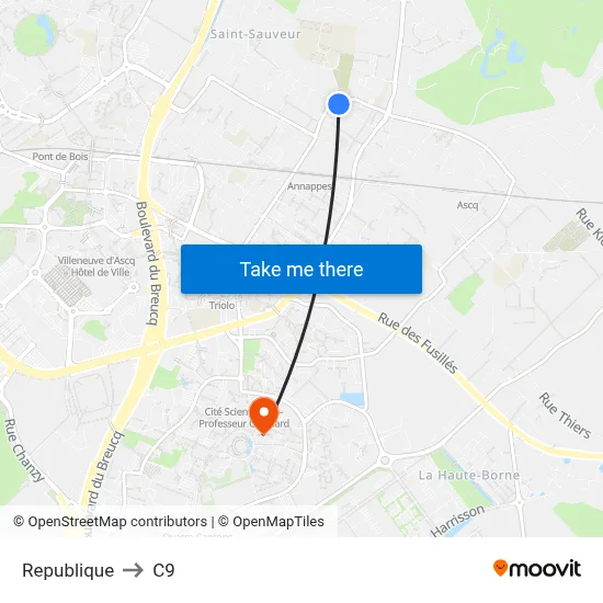 Republique to C9 map