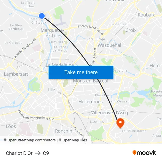Chariot D'Or to C9 map