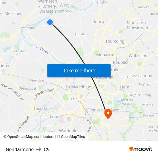 Gendarmerie to C9 map
