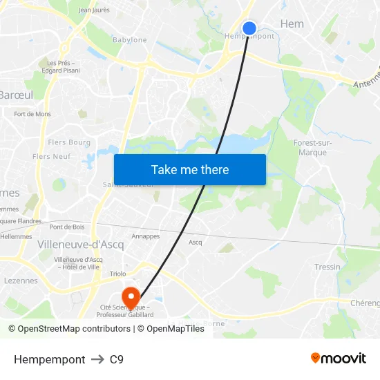 Hempempont to C9 map