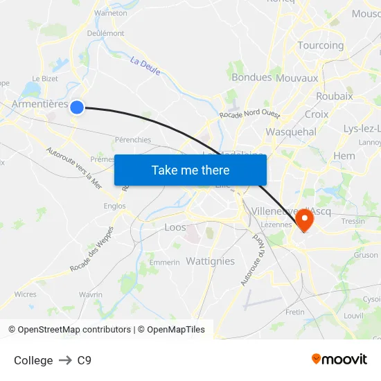 College to C9 map