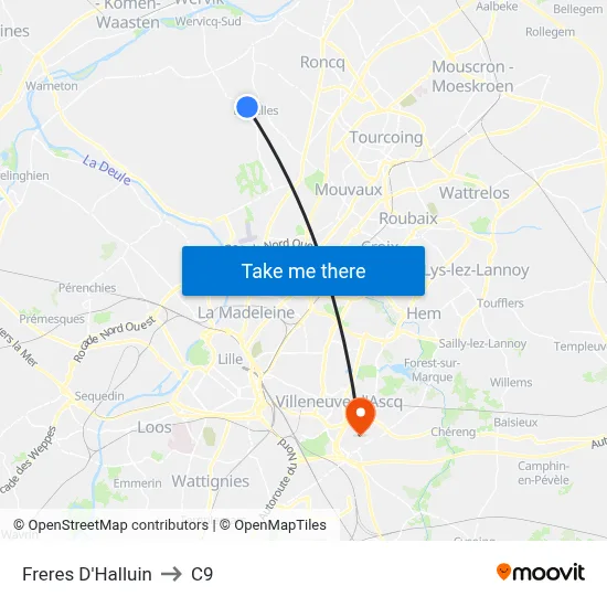 Freres D'Halluin to C9 map