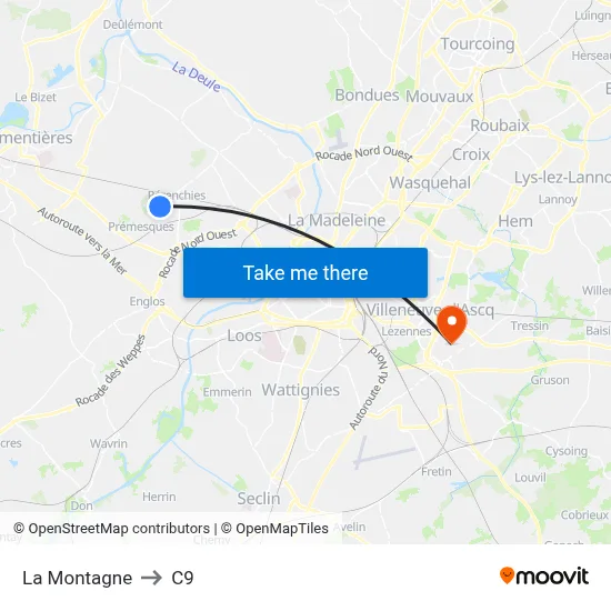 La Montagne to C9 map