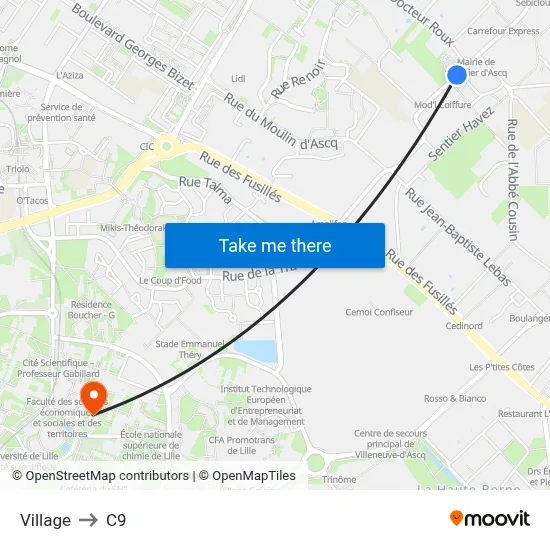 Village to C9 map