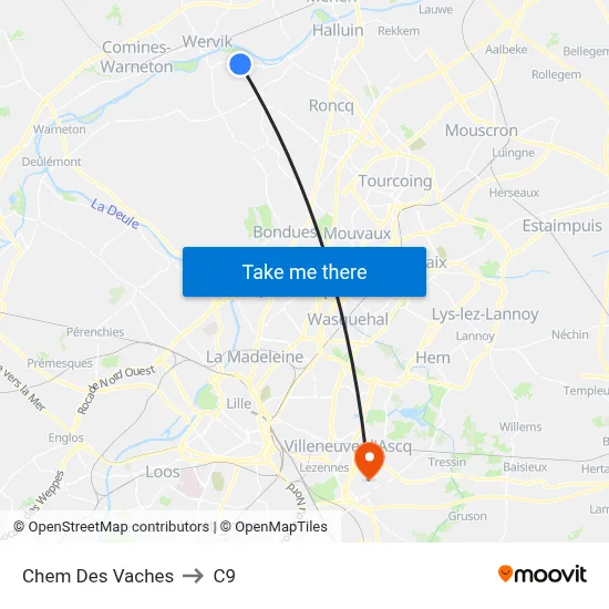 Chem Des Vaches to C9 map