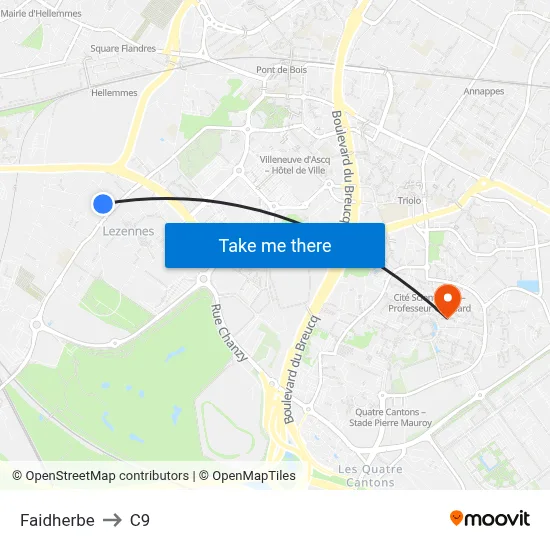 Faidherbe to C9 map