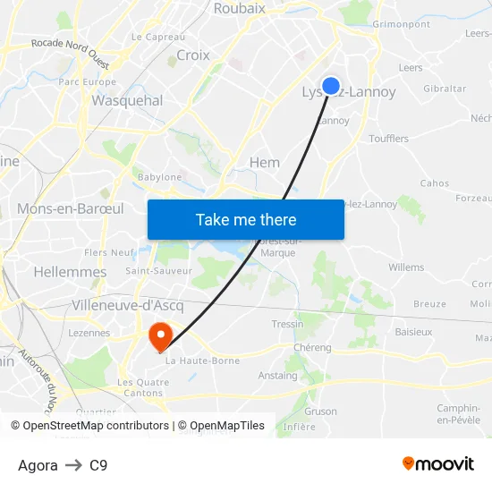 Agora to C9 map