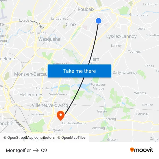 Montgolfier to C9 map