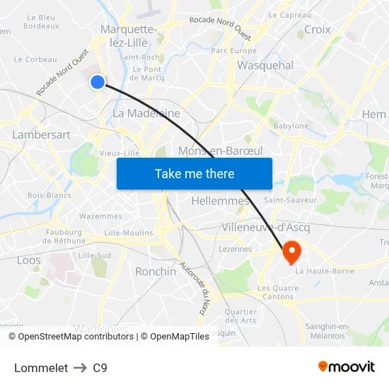 Lommelet to C9 map