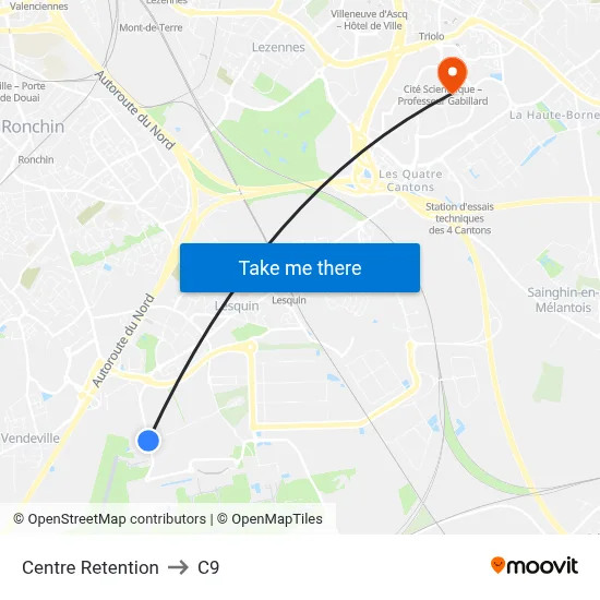 Centre Retention to C9 map